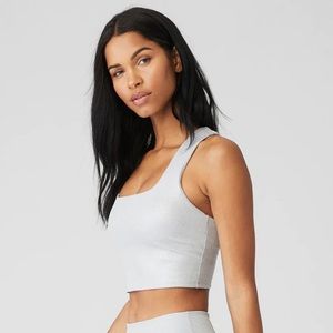 Alosoft Ribbed Shimmer Chic Bra Tank